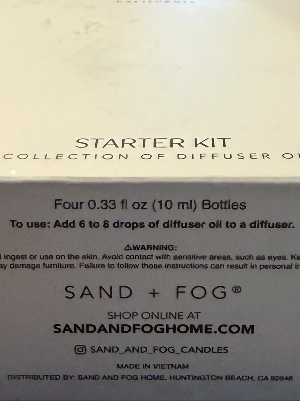Sand + Fog new box